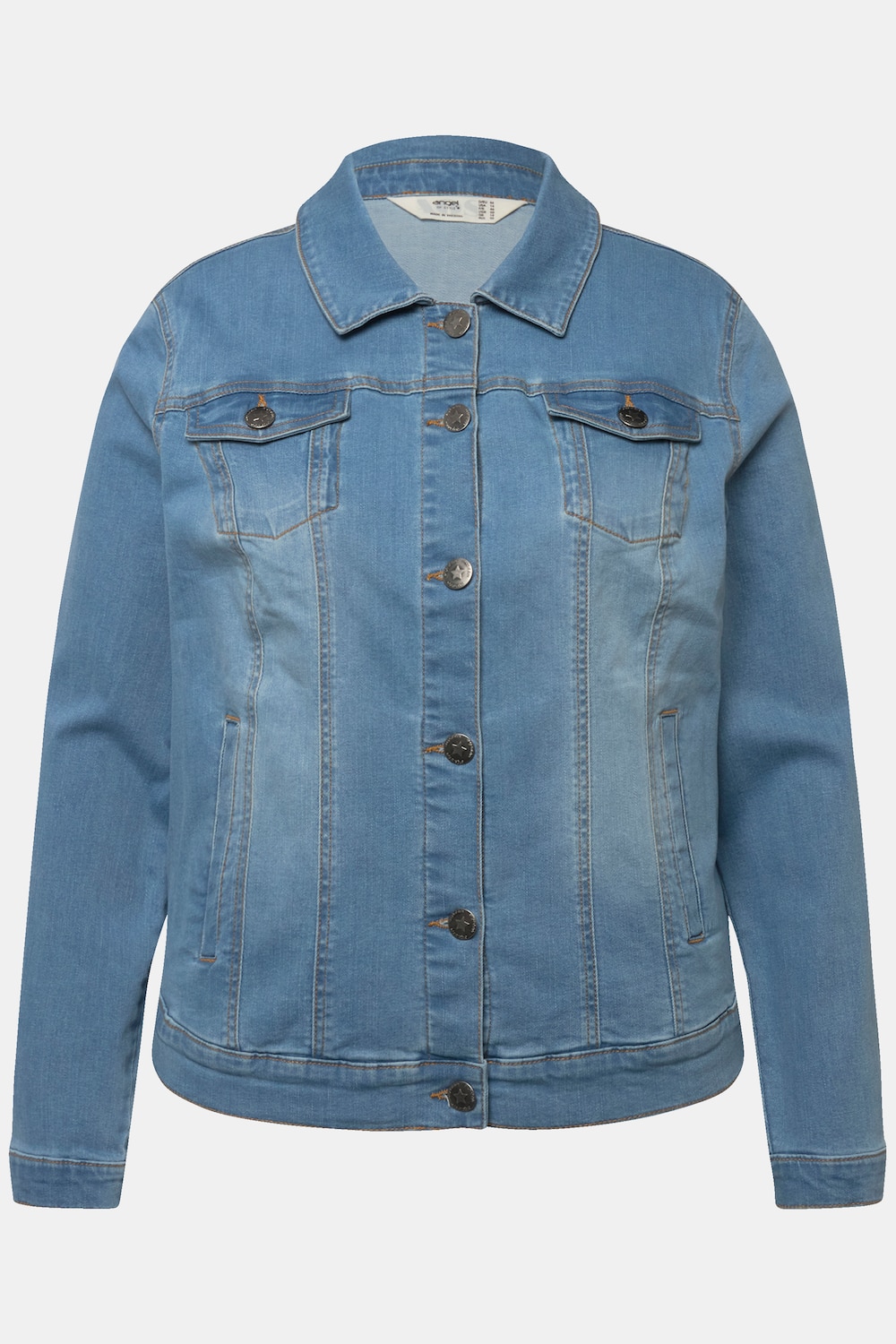 Stora storlekar Jeansjacka Frieda, Dam, blå, storlek: 50, Bomull, Angel of Style