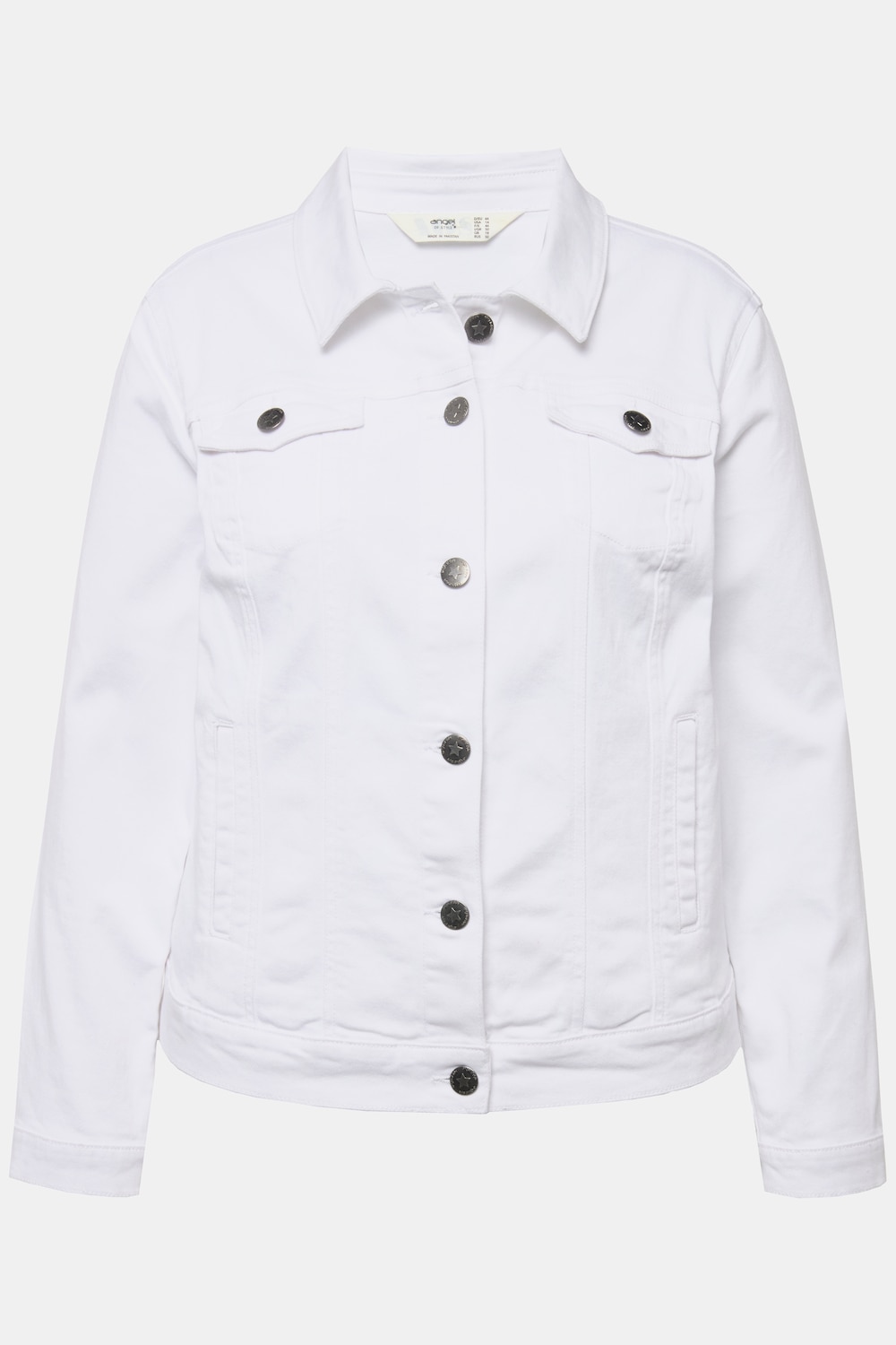 Stora storlekar Jeansjacka Frieda, Dam, vit, storlek: 56, Bomull, Angel of Style