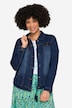 Frieda jean jacket with shirt collarand long sleeves