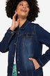 Frieda jean jacket with shirt collarand long sleeves