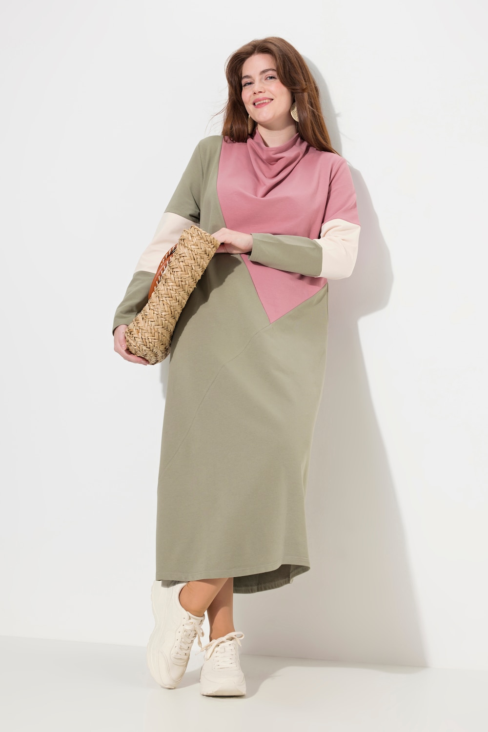 Große Größen Sweatkleid, Damen, braun, Größe: 42/44, Baumwolle, Ulla Popken