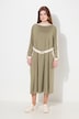 Eco Cotton Boat Neck Long Sleeve Dress