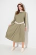 Eco Cotton Boat Neck Long Sleeve Dress