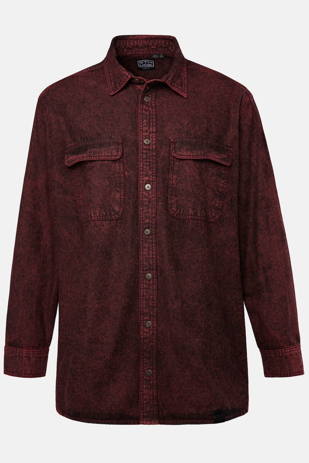 STHUGE Jeanshemd, Langarm, Colordenim, Kentkragen, Modern Fit, bis 8 XL