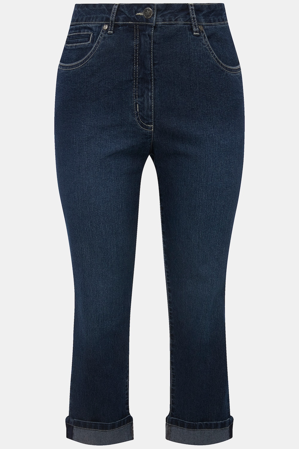 Stora storlekar 7/8-jeans Amy, Dam, grå, storlek: 46, Bomull/Polyester, Angel of Style