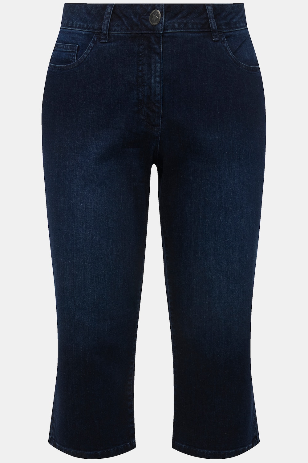 Stora storlekar 3/4-Caprijeans Carrie, Dam, grå, storlek: 58, Bomull, Angel of Style