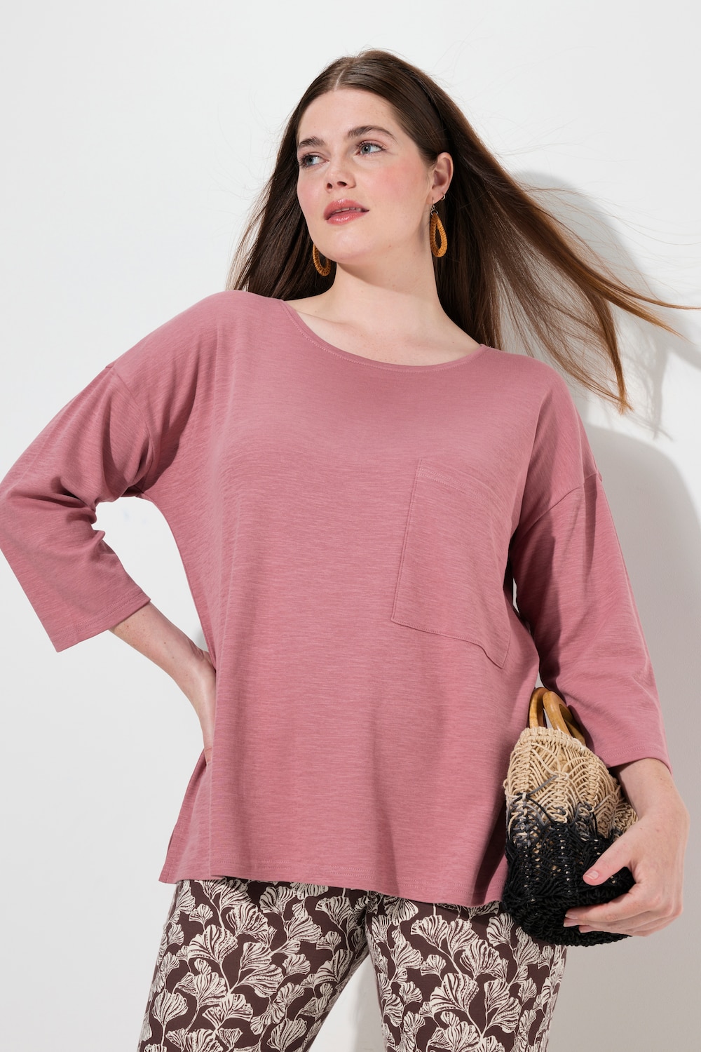 Große Größen Shirt, Damen, rosa, Größe: 54/56, Baumwolle, Ulla Popken