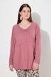 Eco Cotton Decorative Seam V-Neck Tee