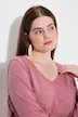 Eco Cotton Decorative Seam V-Neck Tee