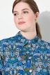 corduroy blouse, bloemenprint, overhemdkraag, lange mouwen