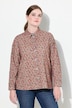 corduroy blouse, bloemenprint, overhemdkraag, lange mouwen