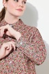 corduroy blouse, bloemenprint, overhemdkraag, lange mouwen