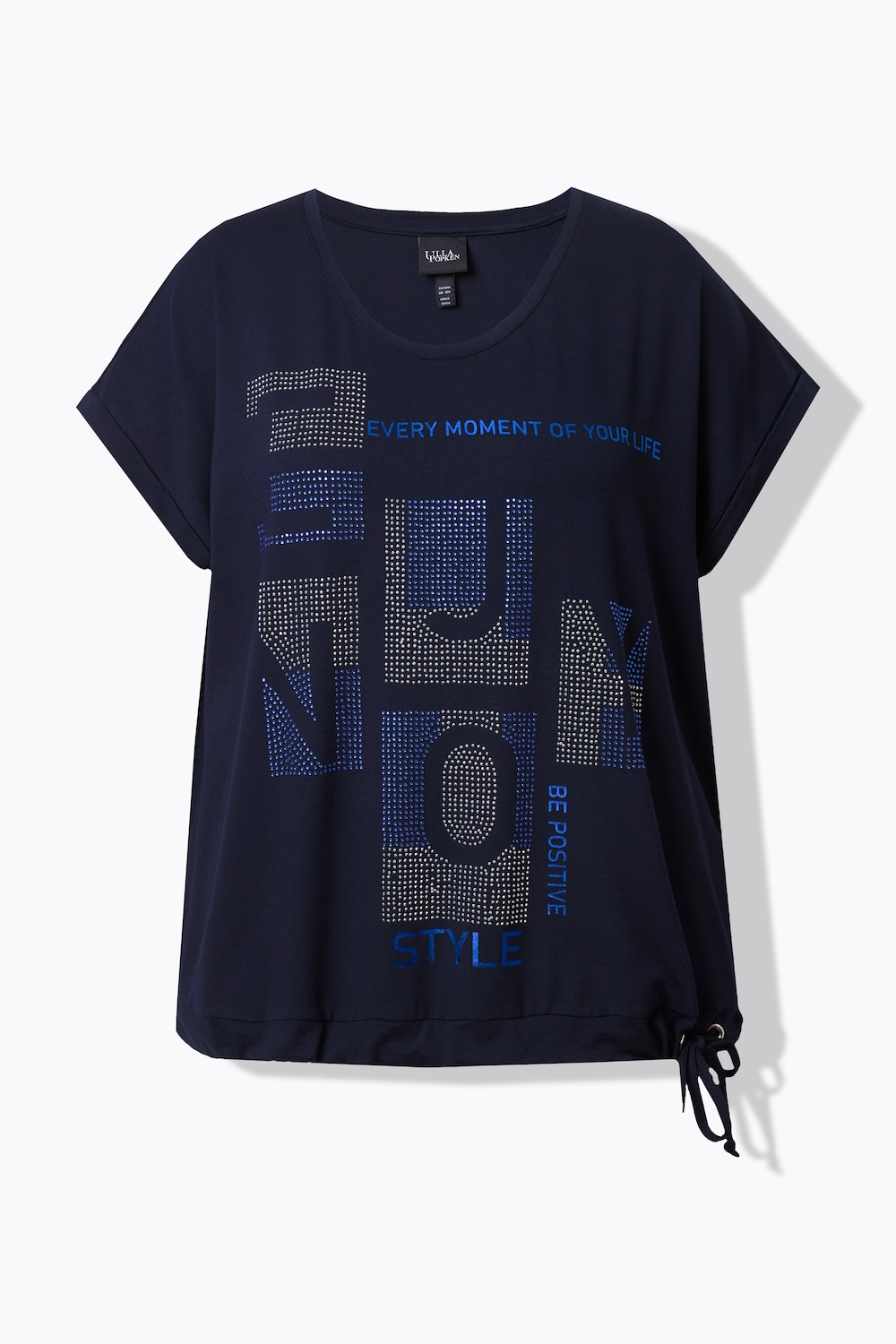 Stora storlekar T-shirt, Dam, blå, storlek: 54/56, Viskos, Ulla Popken
