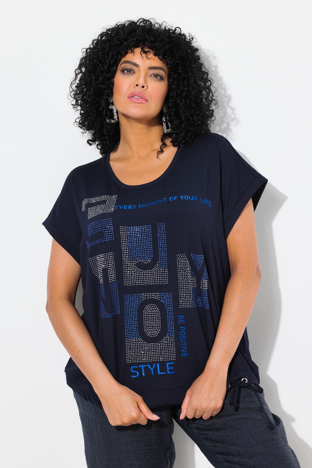 Große Größen T-Shirt, Damen, blau, Größe: 66/68, Viskose, Ulla Popken