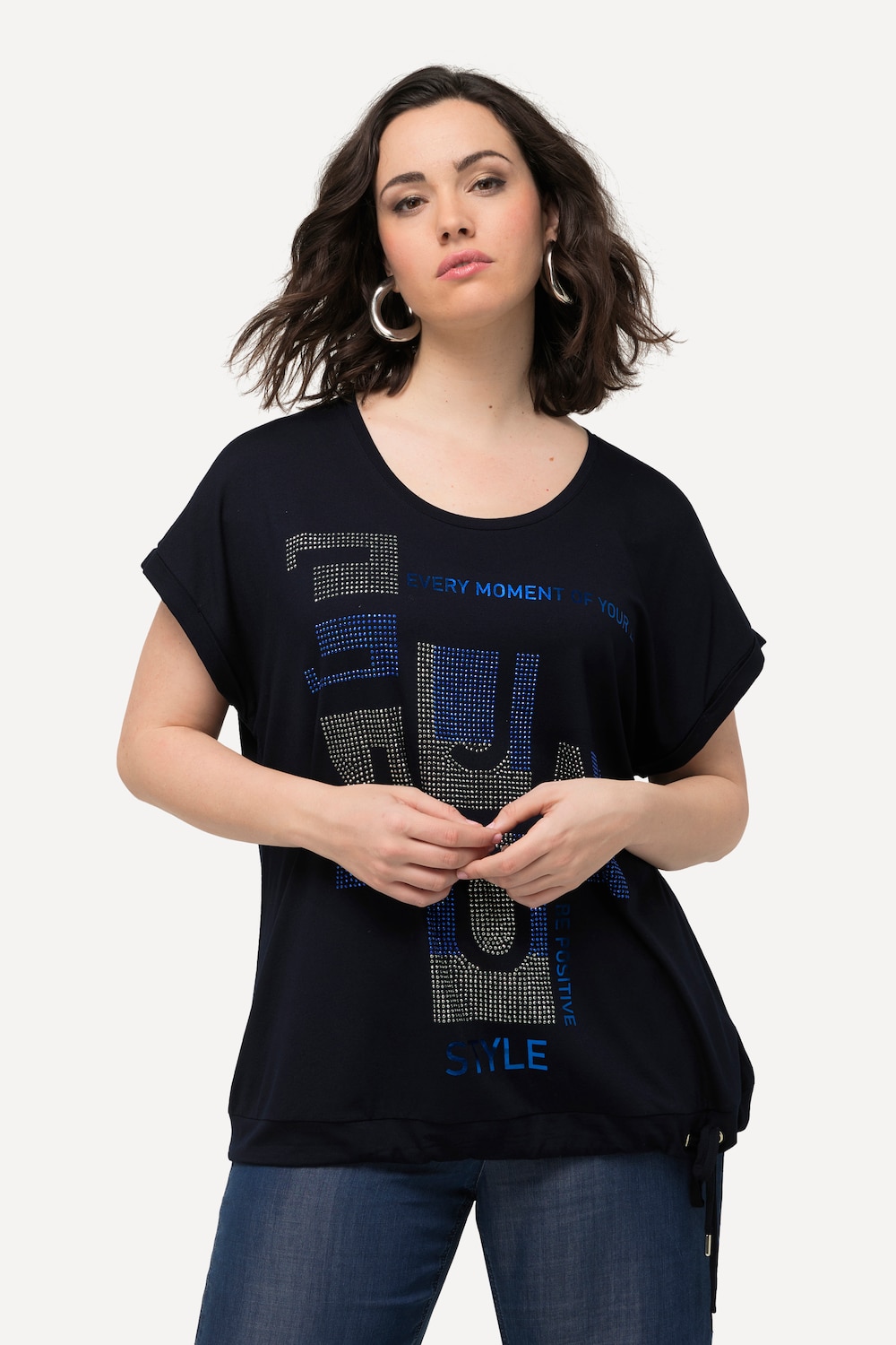 Große Größen T-Shirt, Damen, blau, Größe: 66/68, Viskose, Ulla Popken