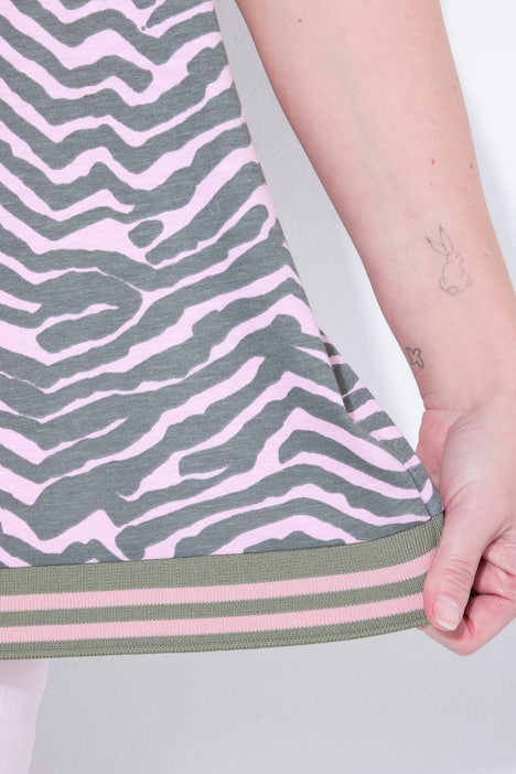 T-shirt, oversized, zebra, ronde hals