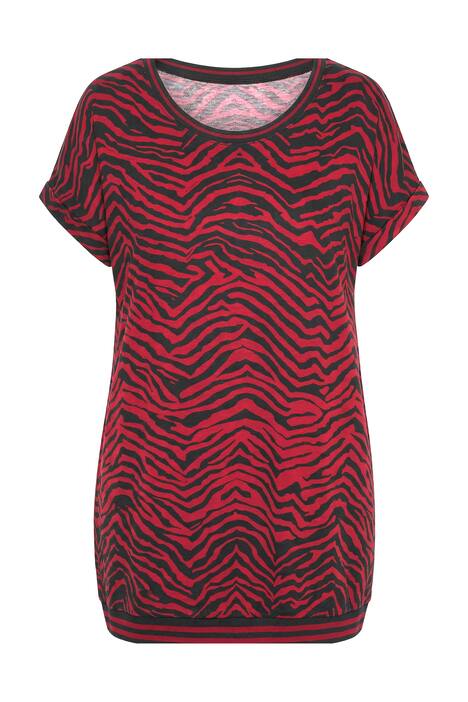 Tričko, oversize, zebra vzor, kulatý výstřih