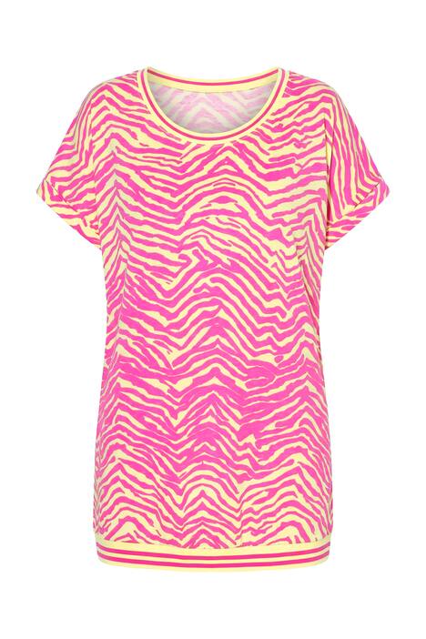Tričko, oversize, zebra vzor, kulatý výstřih