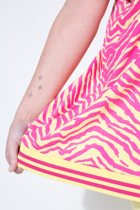 T-shirt, oversized, zebra, ronde hals