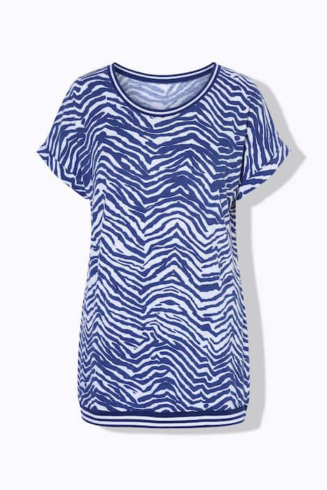 T-shirt, oversized, zebra, ronde hals