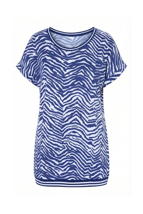 Tričko, oversize, zebra vzor, kulatý výstřih