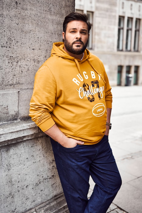 Men+ Hoodie, Print-Motiv, Kapuze, bis 8 XL