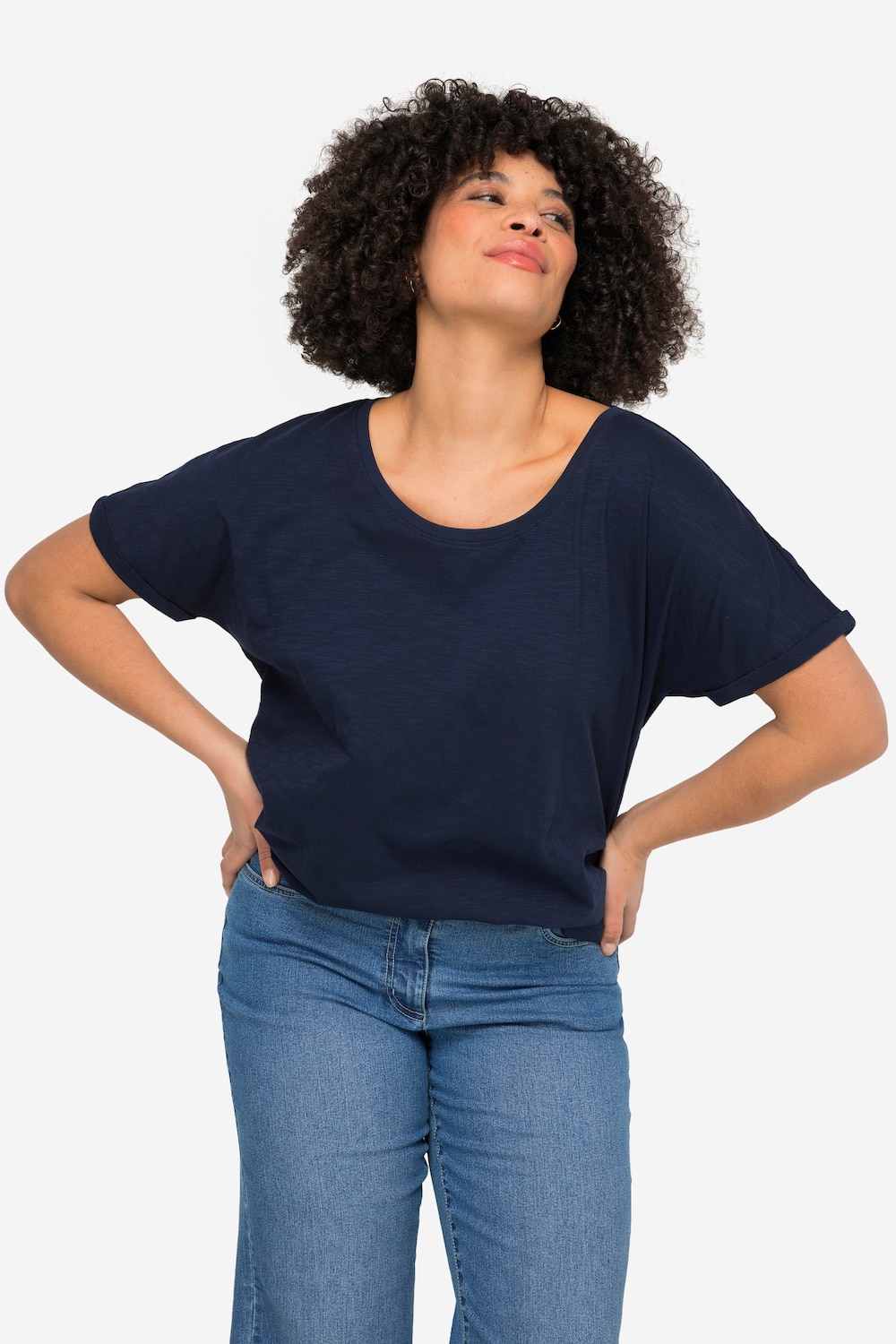 T-shirt, ronde hals, halve mouw