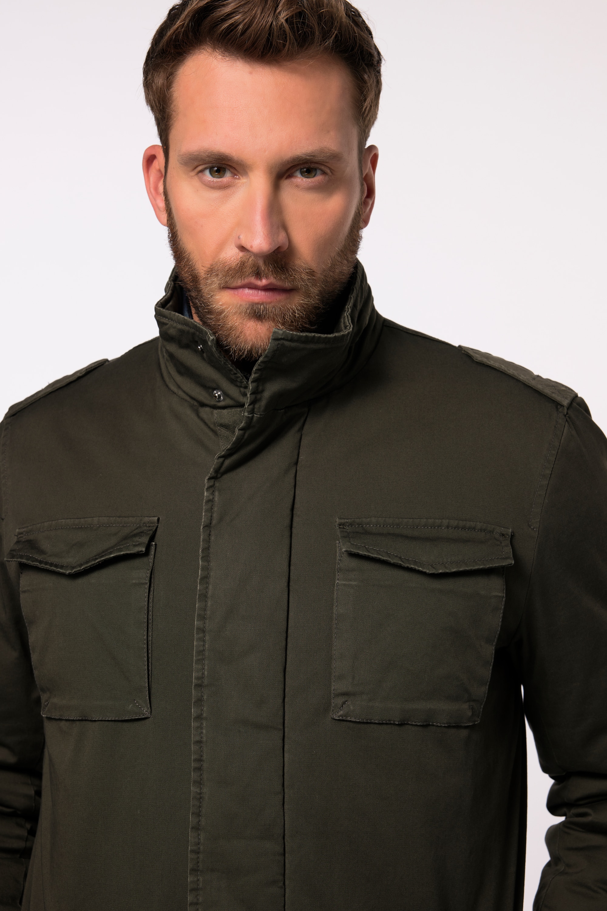 JP 1880 Herren große Größen JP 1880 Baumwoll Jacke Stehkragen Zipper