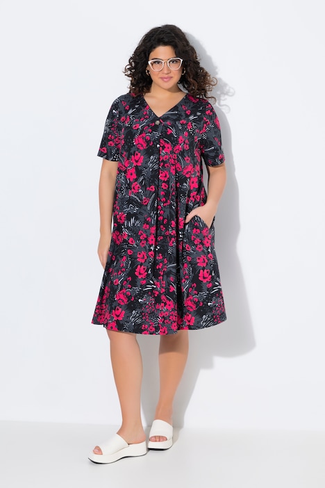 Print Short Jersey Dress