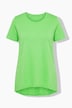 T-shirt long, décolleté rond et manches courtes, base arrondie