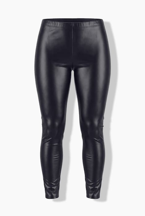 Lederoptik-Leggings, Tight Fit, softes Lederimitat, Elastikbund