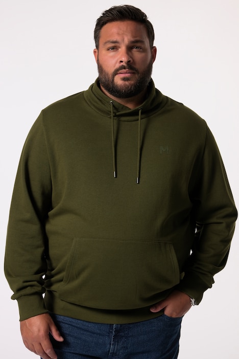 Men+ sweatshirt, opstaande kraag, tot 8XL