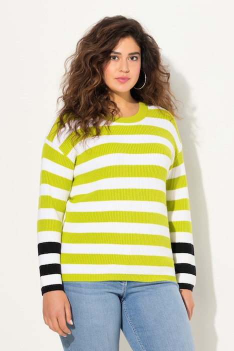 Mixed Stripe Long Sleeve Sweater