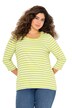 Tričko, pruhy, žebrovaný žerzej, kulatý výstřih, 3/4 rukávy