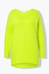 Long shirt in comfortable fit and crew neck with long sleeves