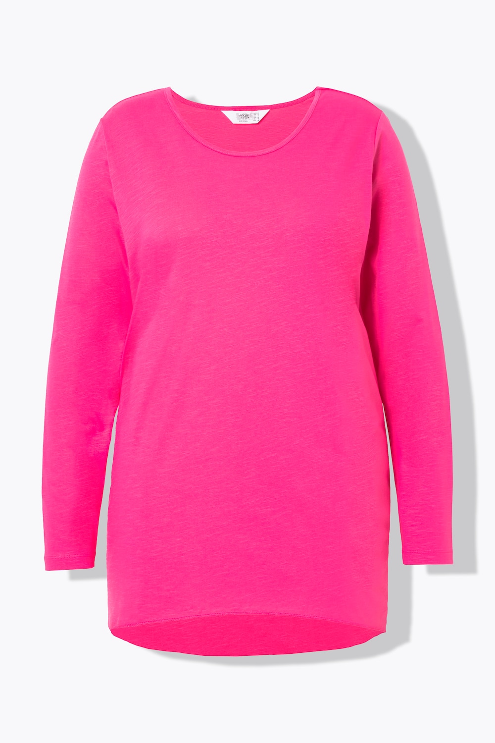 Stora storlekar Lång topp, Dam, rosa, storlek: 60, Bomull, Angel of Style