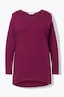 Long shirt in comfortable fit and crew neck with long sleeves