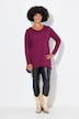 Long shirt in comfortable fit and crew neck with long sleeves