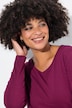 Long shirt in comfortable fit and crew neck with long sleeves