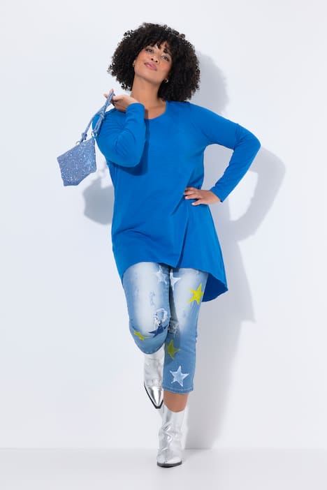 Longshirt, bequeme Passform, Rundhals, Langarm