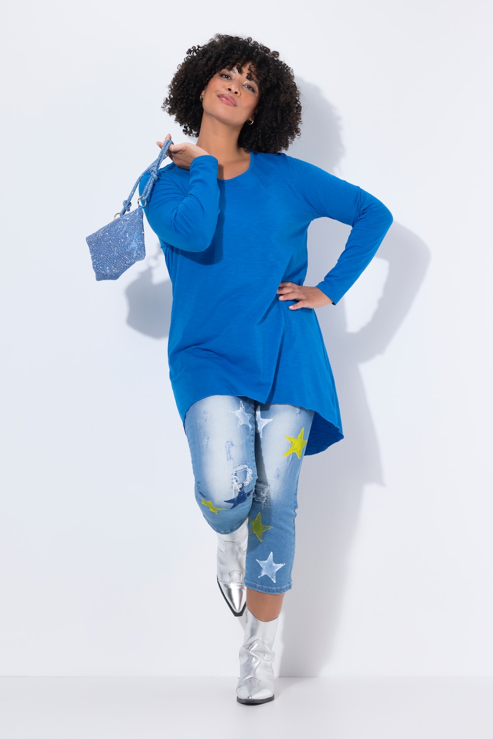 Longshirt, bequeme Passform, Rundhals, Langarm
