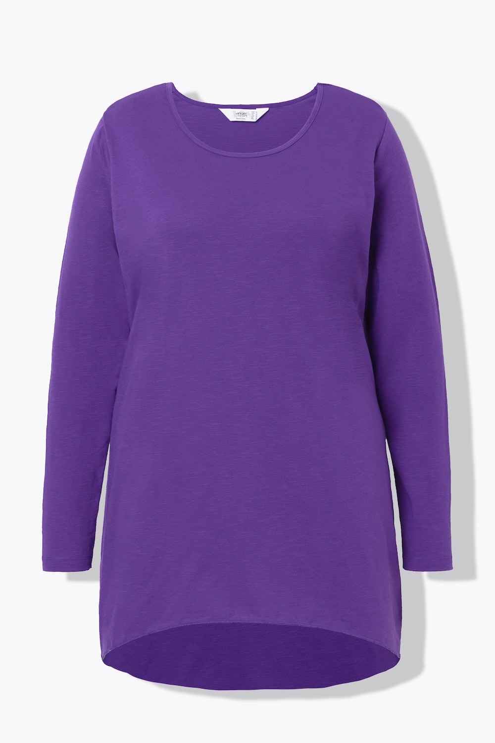 Stora storlekar Lång topp, Dam, lila, storlek: 56, Bomull, Angel of Style