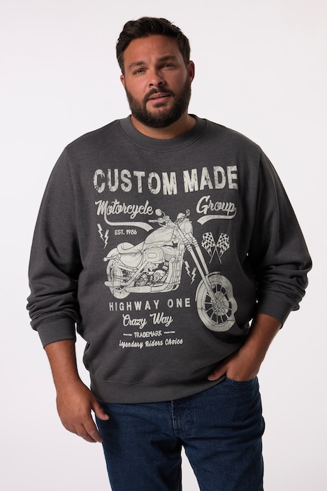 Men+ Sweatshirt, Print-Motiv, Rundhals, bis 8 XL