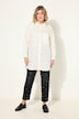 Skjortebluse, oversize, skjortekrave, lange ærmer
