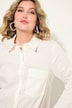 Skjortebluse, oversize, skjortekrave, lange ærmer
