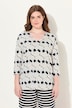 Pyjamashirt, strepen, V-hals, 3/4-mouwen, biologisch katoen