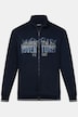 Men+ sweatjakke, stående krave, brystprint, op til str. 8XL