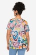 T-shirt con cuori, scollo a girocollo e mezze maniche