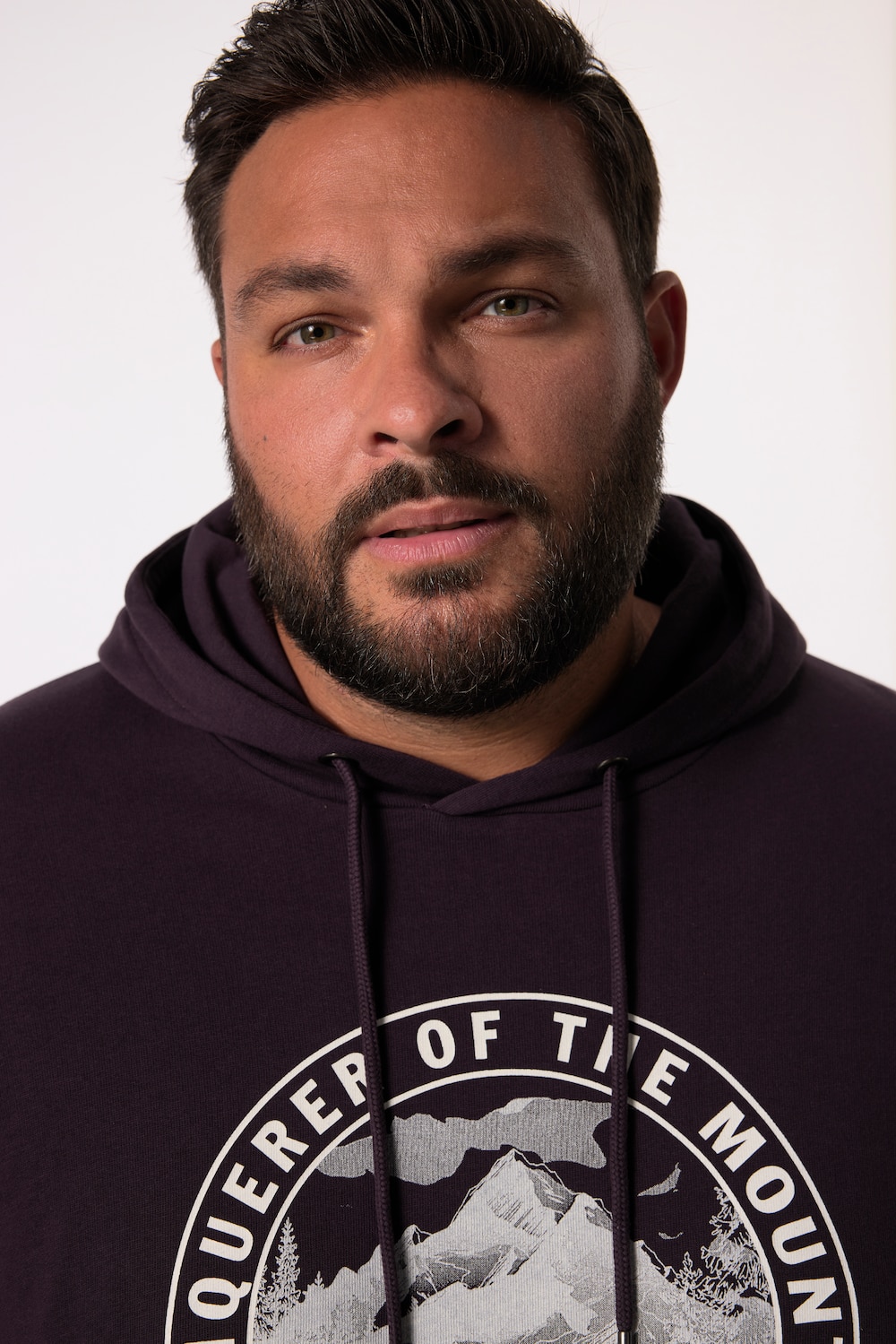 Stora storlekar Hoodie, Her, lila, storlek: XXL, Bomull, Men Plus