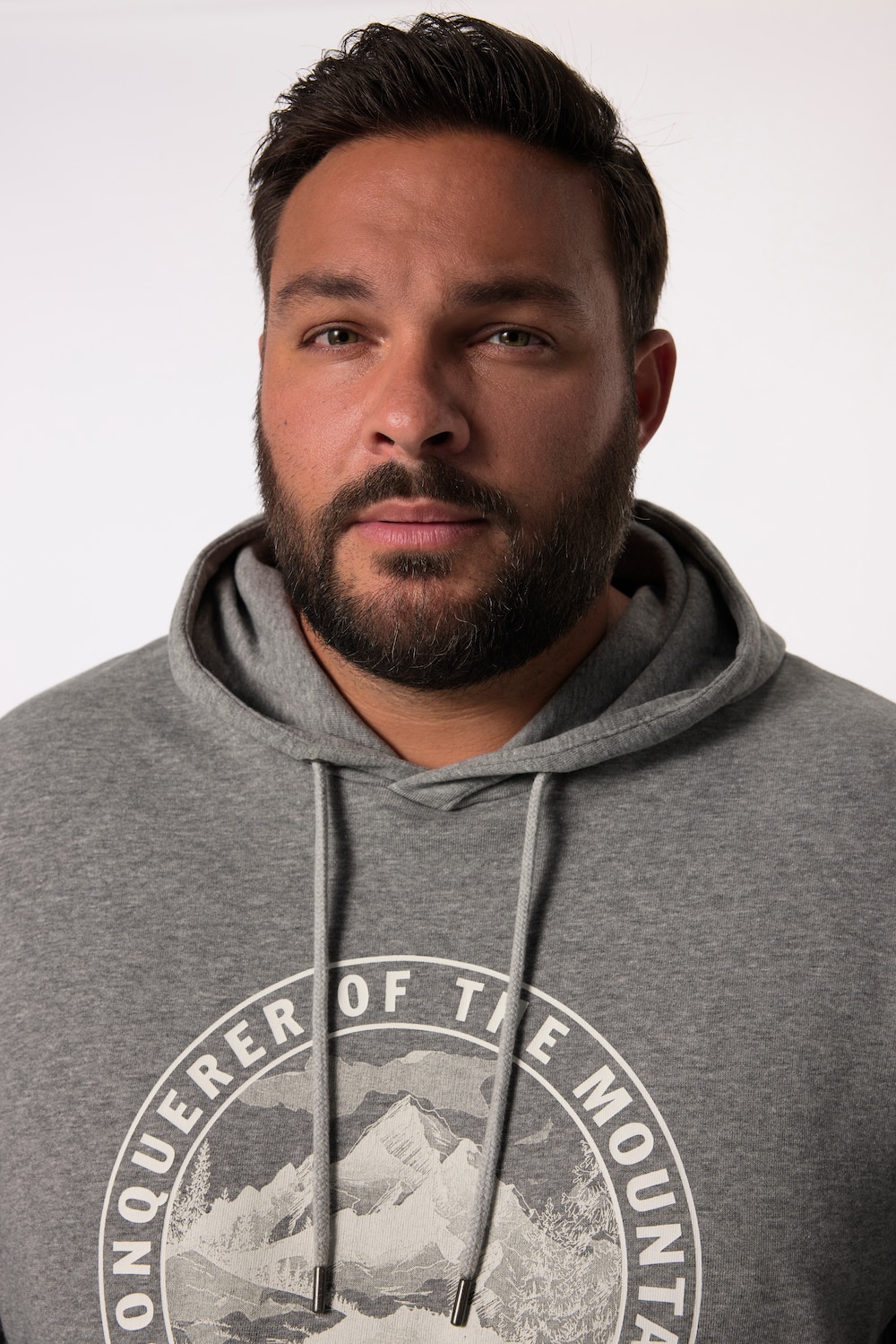 Stora storlekar Hoodie, Her, svart, storlek: 5XL, Bomull, Men Plus